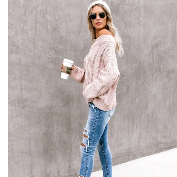 MARISSA Off Shoulder Knit Sweater - Picture 4 of 8